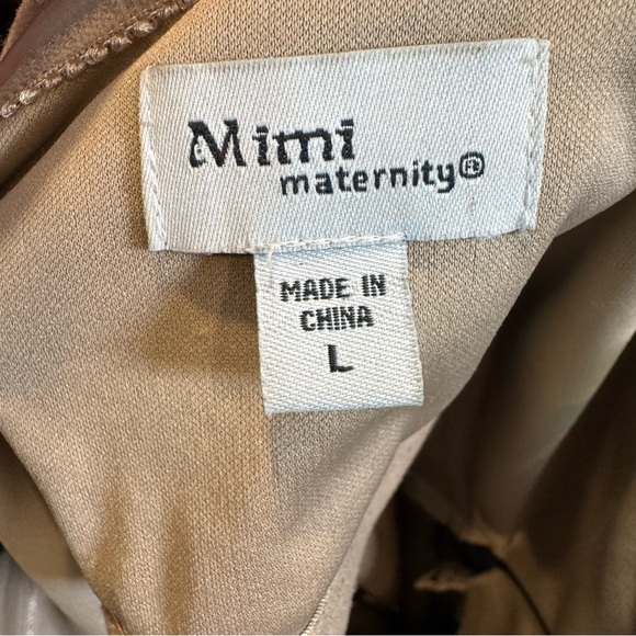 MiMi Maternity Elegant Black Pleated Lace Cocktail Wedding Top - Large - Picture 7 of 8